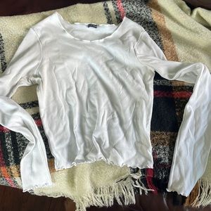 Brandy Melville long sleeve white shirt